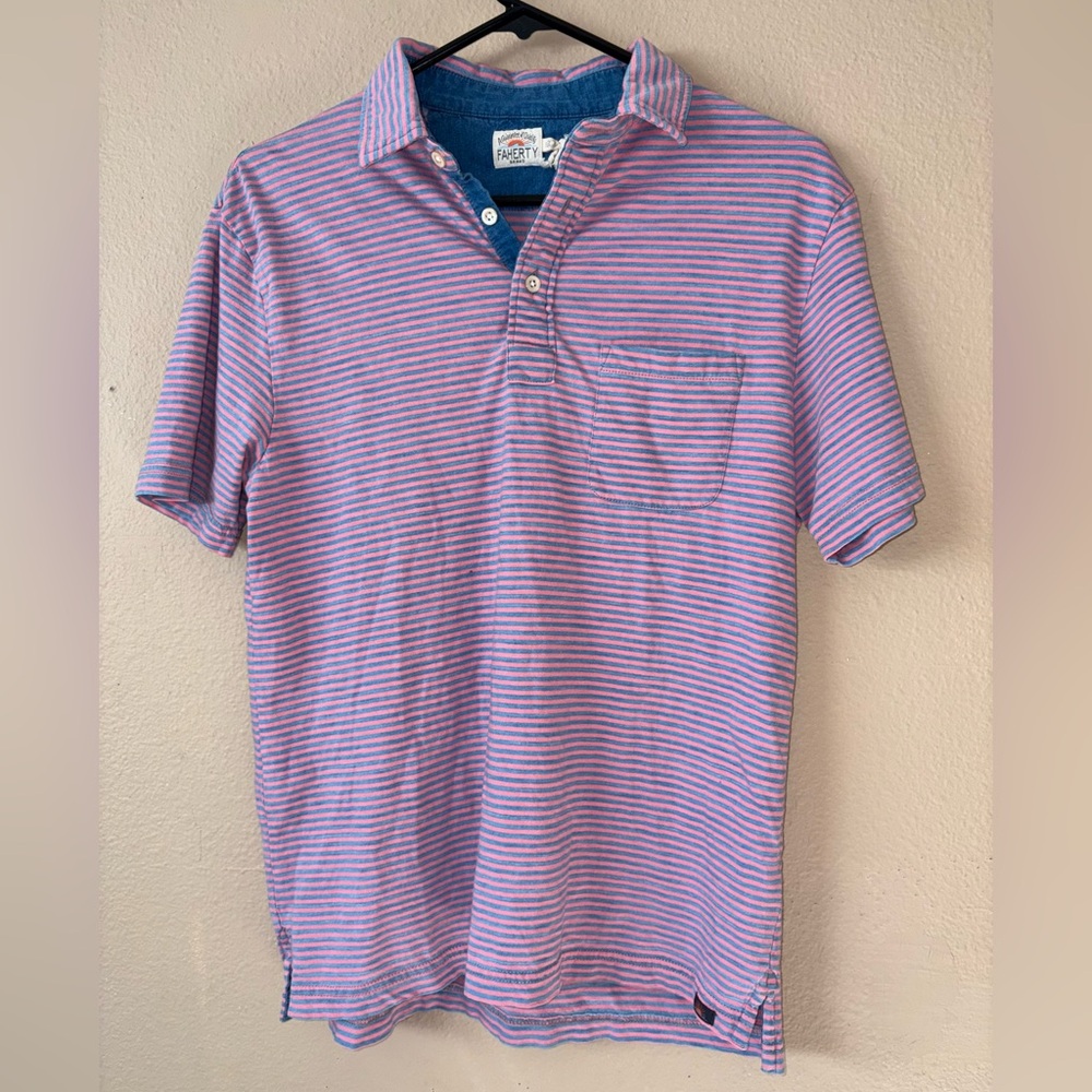 Faherty Organic Movement Striped Polo